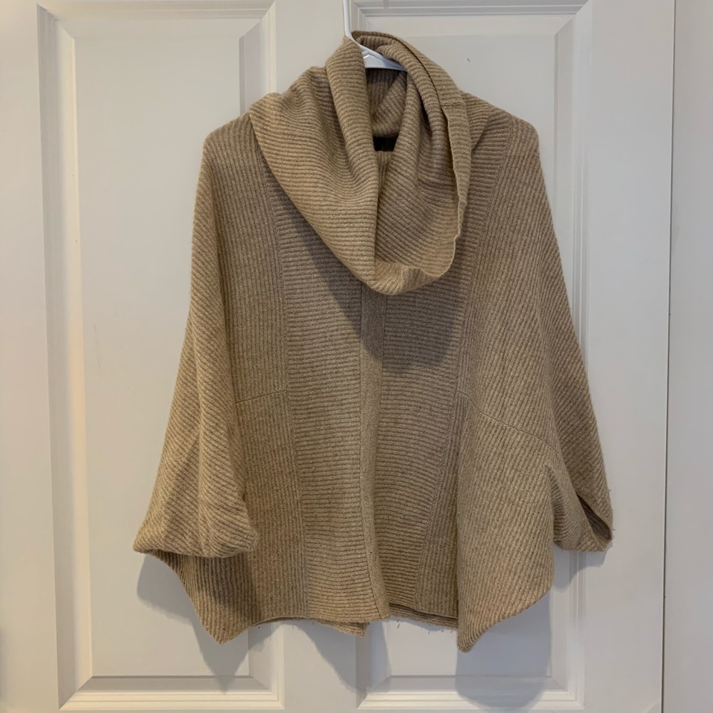Cowl-neck cashmere sweater